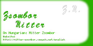 zsombor mitter business card